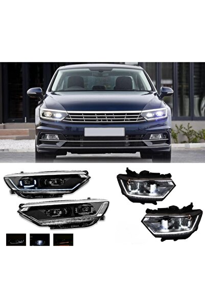 X POWER TUNİNG VOLKSVAGEN PASSAT B8 2014-2015 R LİNE LEDLİ ÖN FAR