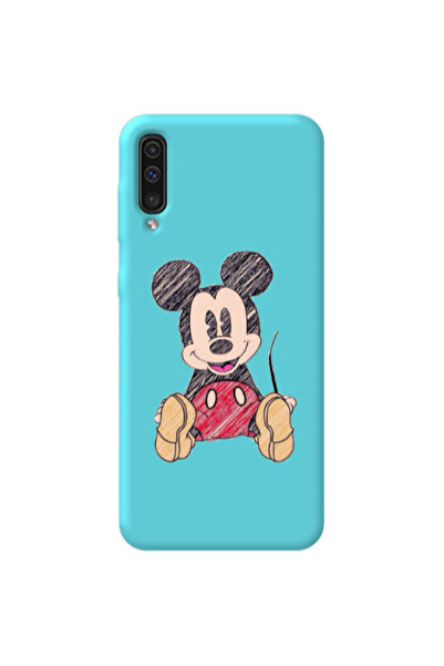 Other Samsung A70 Mickey mouse 2 Turquoise Colored Silicone TPU Θήκη
