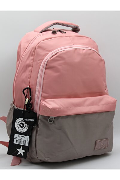 Bevitton Vodootporna tkanina, lagani unisex školski ranac 2200 puder-mink