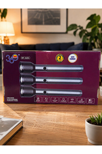 360 Long Range Rechargeable Flashlight 3 in 1