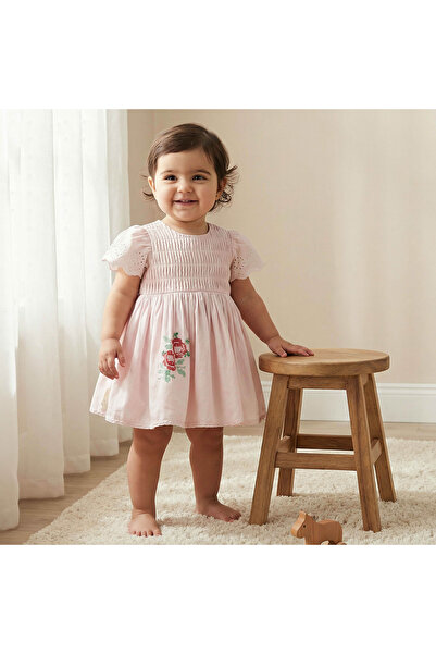giggles Round Neck Short Sleeves A-line Dress with Bloomers