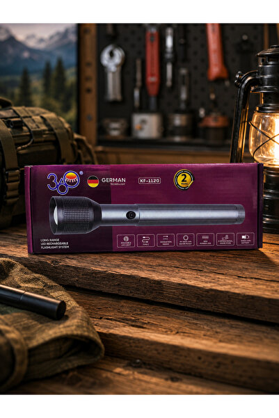 360 Long Range Rechargeabe Flashlight 10,000 mAh