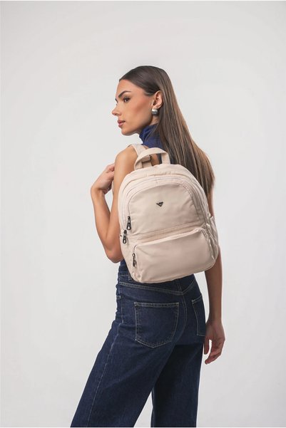 ÇÇS 18175 Kadın Sırt Çantası STD BEJ