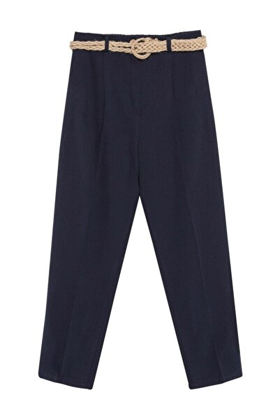Quzu Women's Canvas Trousers 70840 Navy Blue