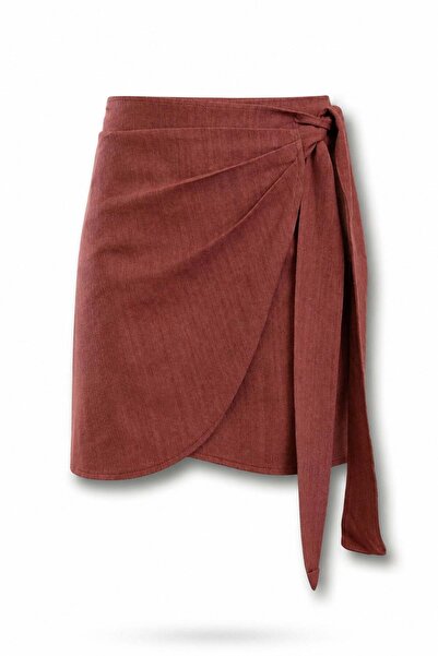 5in1Canpolat Tile Wrap Mini Skirt 6413