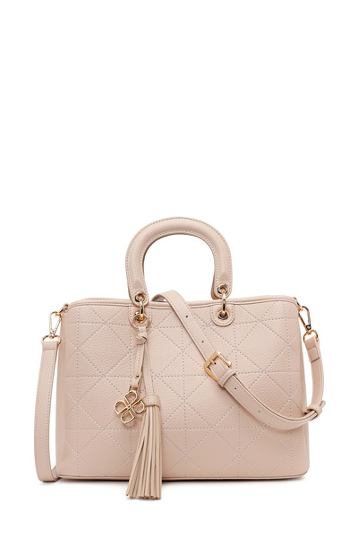 Derimod Women's Cream Long Strap Printed Shoulder Bag 26Pbd2846Ft