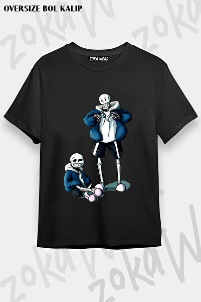 ZOKAWEAR Μπλουζάκι Unisex Loose Fit Undertale Sans v33 με στάμπα