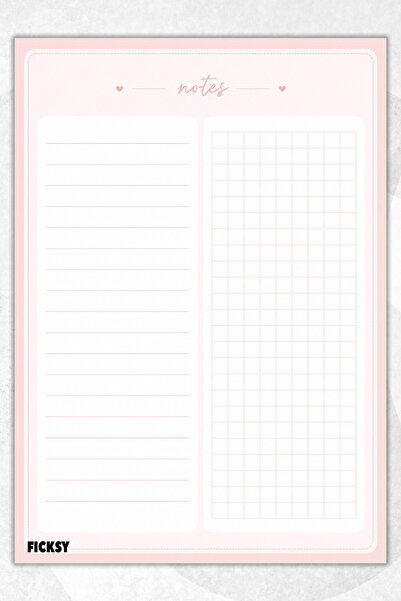 Ficksy A5 Notepad Lined Checkered Notebook - 50 Sheets - Memopad - Notepad - ...