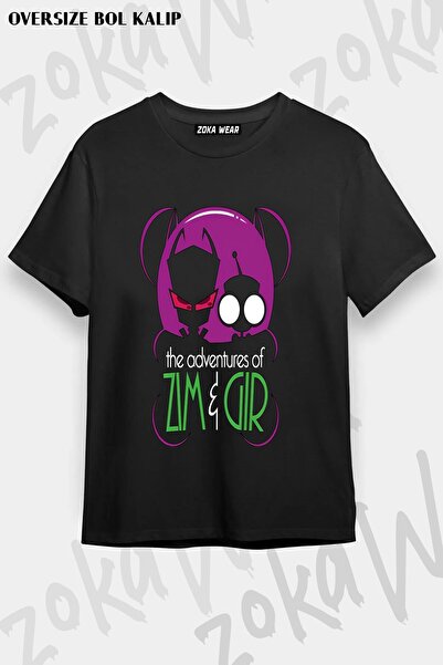 ZOKAWEAR Μπλουζάκι Unisex Loose Fit με στάμπα Invader Zim v14