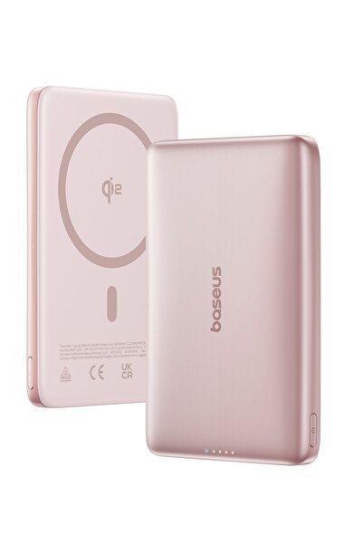 Baseus PicoGo AM41 Power Bank Magnetic Ultra-Subțire Qi2 10000mAh 27W Roz