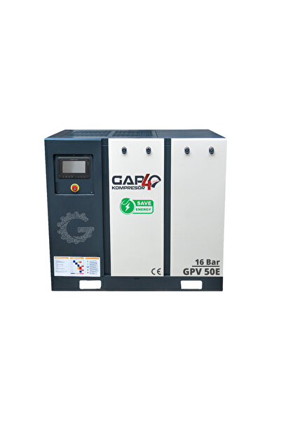GAP KOMPRESÖR İnvertörlü Vidalı Hava Kompresörü 50 Hp 16 Bar (TEK MAKİNE)