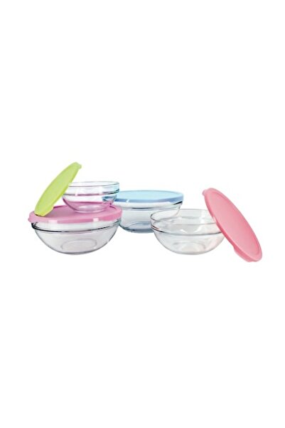 Pasabache Set de 6 boluri de sticlă cu capac, Pasabahce Chefs 97268, 14 cm, 1...