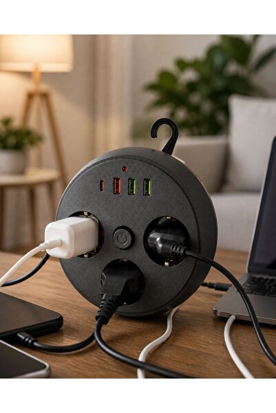 Kanonik Education مقبس كهربائي متعدد المنافذ 3 منافذ و3 منافذ USB من النوع C ...