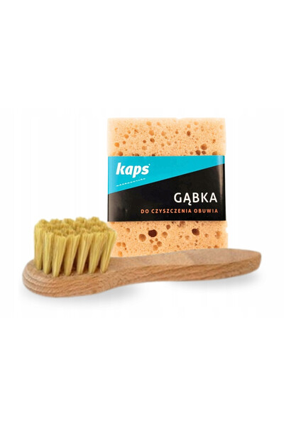 kaps Set 2 in 1, Kaps, o pensula pentru aplicarea cremei de ghete si un buret...