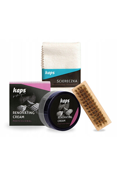 kaps Set ingrijire incaltaminte, Kaps, crema reparatoare neagra 25 ml, laveta...