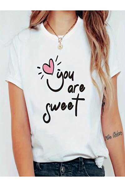 COZYWEAR You Are Sweet Printed White T-Shirt