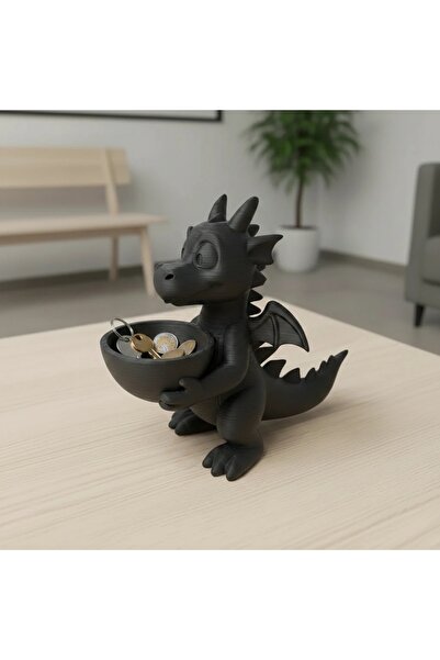 OEM Figurină Dragon Decorativă cu Bol, Suport Obiecte Mici, Imprimare 3D, 15 ...