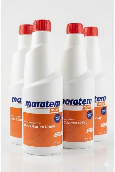 Maratem M240 Tekstil Yüzeyleri İçin Leke Çıkarma Ürünü 4 Adet 750 ML x 4