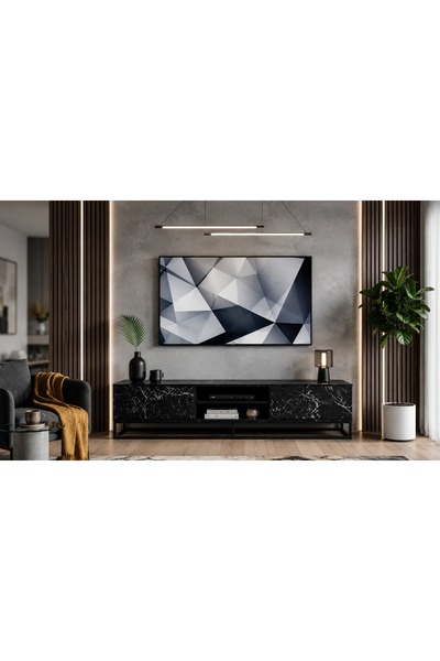 N.zone Luxurious Tv Console Table with a Modern and Elegant Design, Combining...