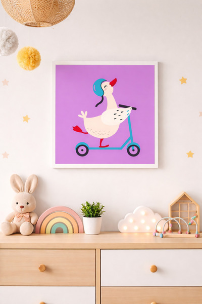 JHAAR Scooter cu aspect de cadru pentru camera copiilor, cu design drăguț de ...