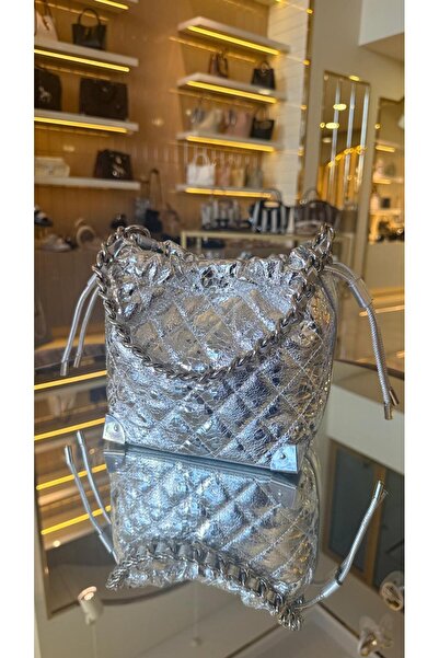 DUYGUSHOESBAG Imported Women's Shiny Leather Two-Strap Bag 27194