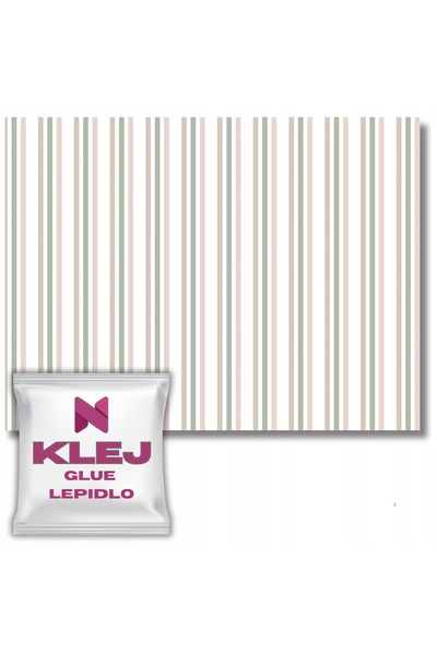 Naklejkomania Fototapet Modern Pentru Camera Unui Copil, Culoare Dungi Pastel...