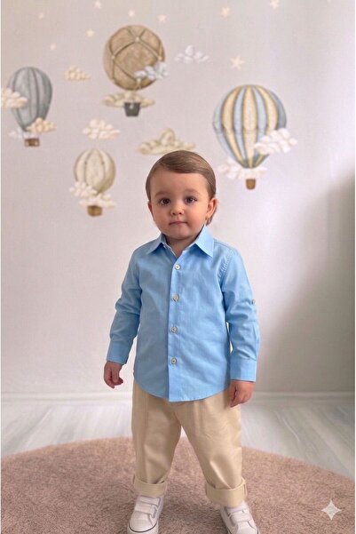 Cherry Baby Bebek Çocuk Pamuklu keten oxfort Gömlek 1 - 6 yaş