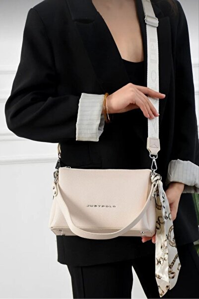 Just Polo Original Women's Shiny Leather 5-Section Hand and Crossbody Bag (Tm...