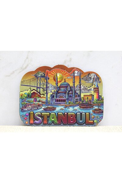 Genel Markalar İstanbul Temalı Silikon Buzdolapı Süsü Buzdolabı Magneti 8x7 cm