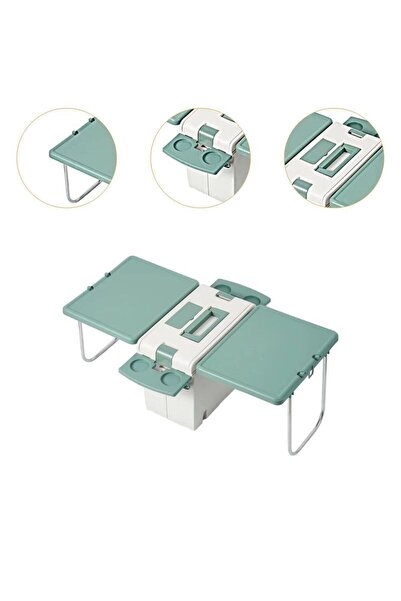 Generic Multi-Functional Folding Camping Table with Storage Box 2-in-1 – Port...