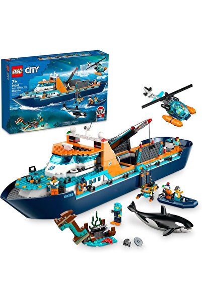 LEGO City Arctic Explorer Ship 60368 Building Toy Set, Fun Toy Gift for 7 Yea...