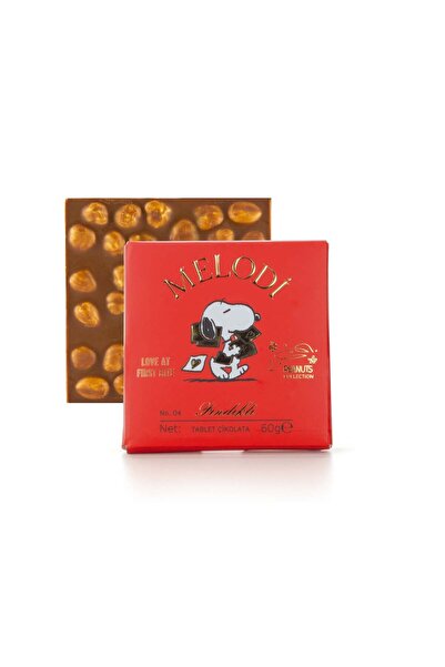Melodi Çikolata Peanuts Collection Fındıklı Sütlü Çikolata Tablet 60g