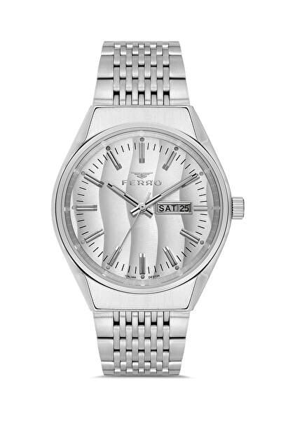 FERRO Fm43012A-A Quartz Steel Grey 40 mm Men's Wrist Watch