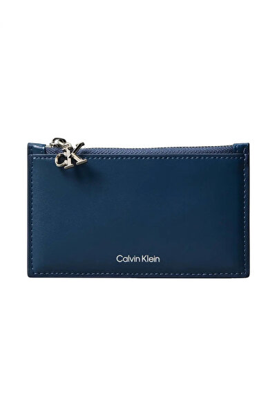 Calvin Klein CK ZIP CARDCASE 6CC Lacivert Deri Kartlık