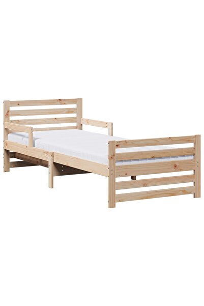 vidaxl Cadru de pat cu saltea extensibilă Maro 80 x 200 cm