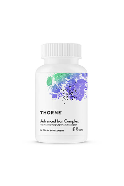 Thorne , Advanced Iron Complex, 60 Kapsül (Kapsül Başına 36 mg)