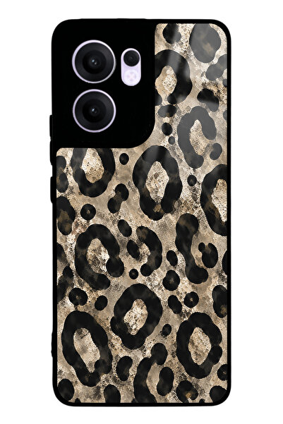 Spoyi Oppo Reno 13F Brown Leopar Tasarımlı Glossy Telefon Kılıfı