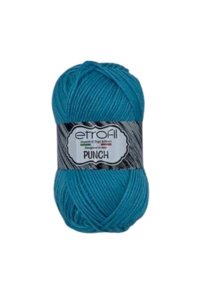 Etrofil Fir de tricotat Punch Turcoaz 100% Micro Acrilic 10 bucăți 25g 70m (7...