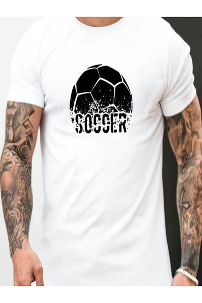 vorena Soccer Printed White T-Shirt