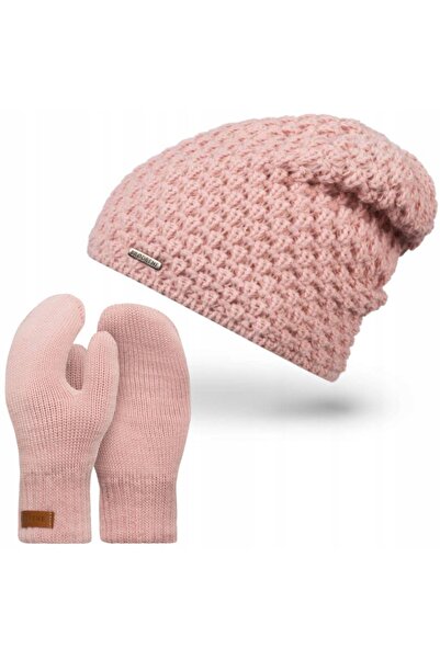 Brødrene Set Caciula si Manusi Dama Brodrene, Roz, 55-58 cm
