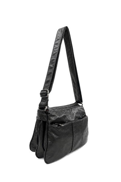 Sanmorris Elegant Stitching Detailed Multi-Compartment Washed Leather Women's...