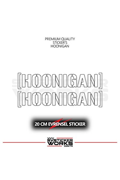 ARONA Hoonigan Sticker Universal Compatible with All Surfaces 20 cm 2 Pieces