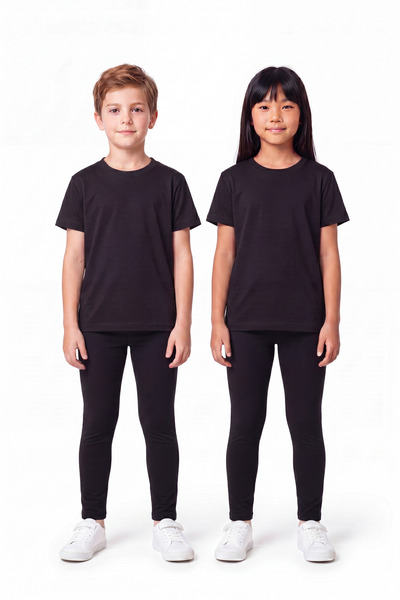 Shifre Cotton Lycra Unisex Kids T-Shirt Leggings Set Bottom Top Set