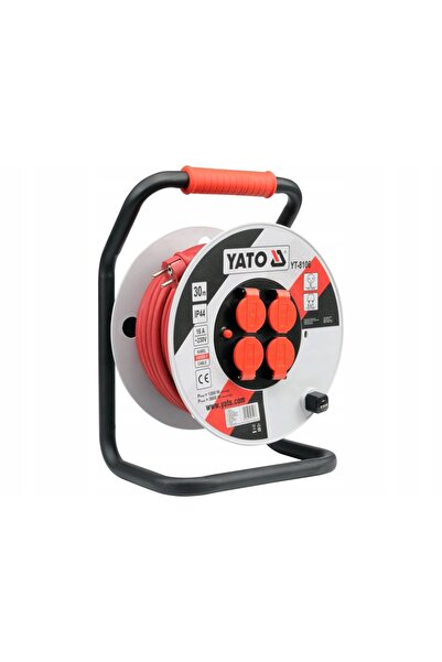 yato Tambur prelungitor 3*2.5 mm² cu 4 prize, 50m, 16A, tip E și F, PVC, IP44