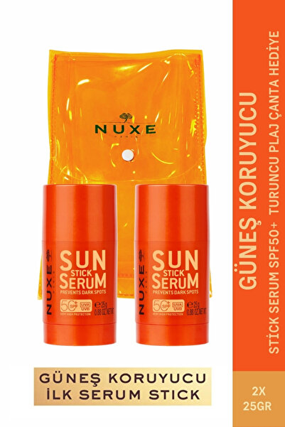 Nuxe Güneş Koruyucu Stick Serum SPF50+ 25 GR 2 Adet - Plaj Çantası Hediye
