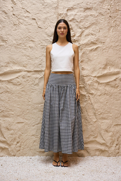 KÜÇÜĞÜM BUTİK Black Potikare Corseted Skirt