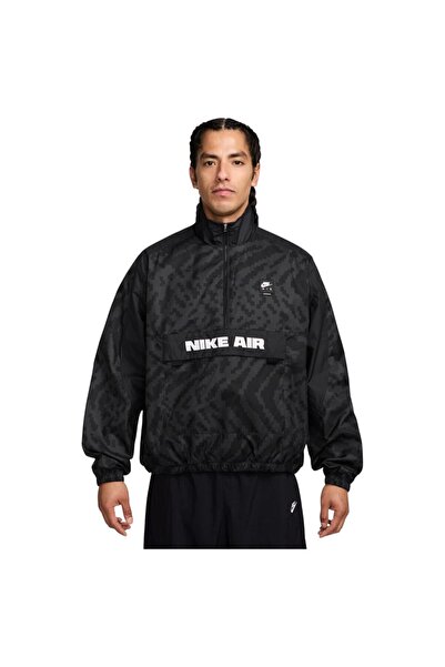 Nike Jachetă bărbătească Air cu jumătate de fermoar, țesută, XL