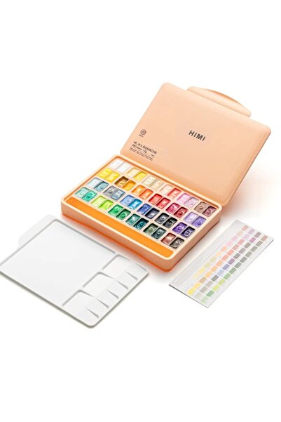 Art & Art HIMI Twin Cup Gouache Set 48 Renk x 12 gr Guaj Boya (Peach Fuzz Case)