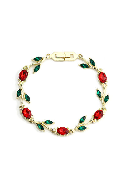 asc.home Steel Zircon Bracelet Red+Green Detail 20 cm