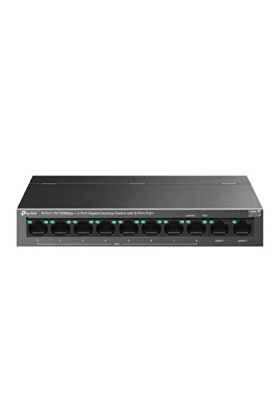 TP-LINK Switch desktop cu 10 porturi, cu 8x PoE+ și 2x Uplink Gigabit